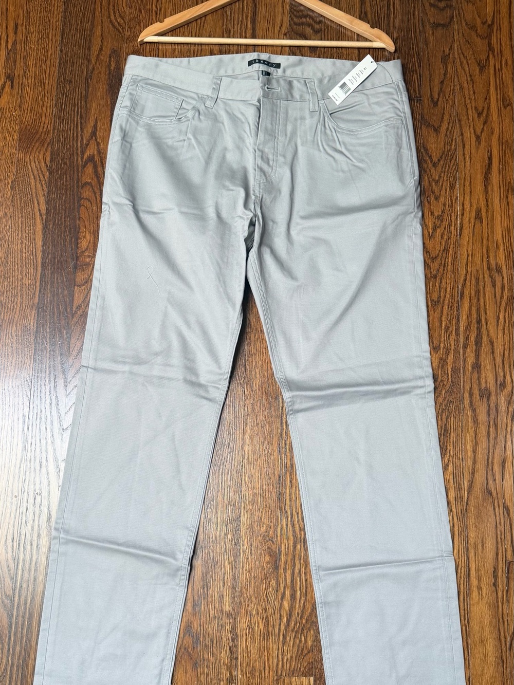 Theory Gray Slim Straight Trousers
